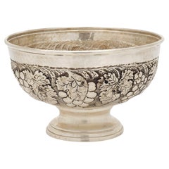 Antique French Provincial Silver-Plated Wine Bucket, Brass, 1900