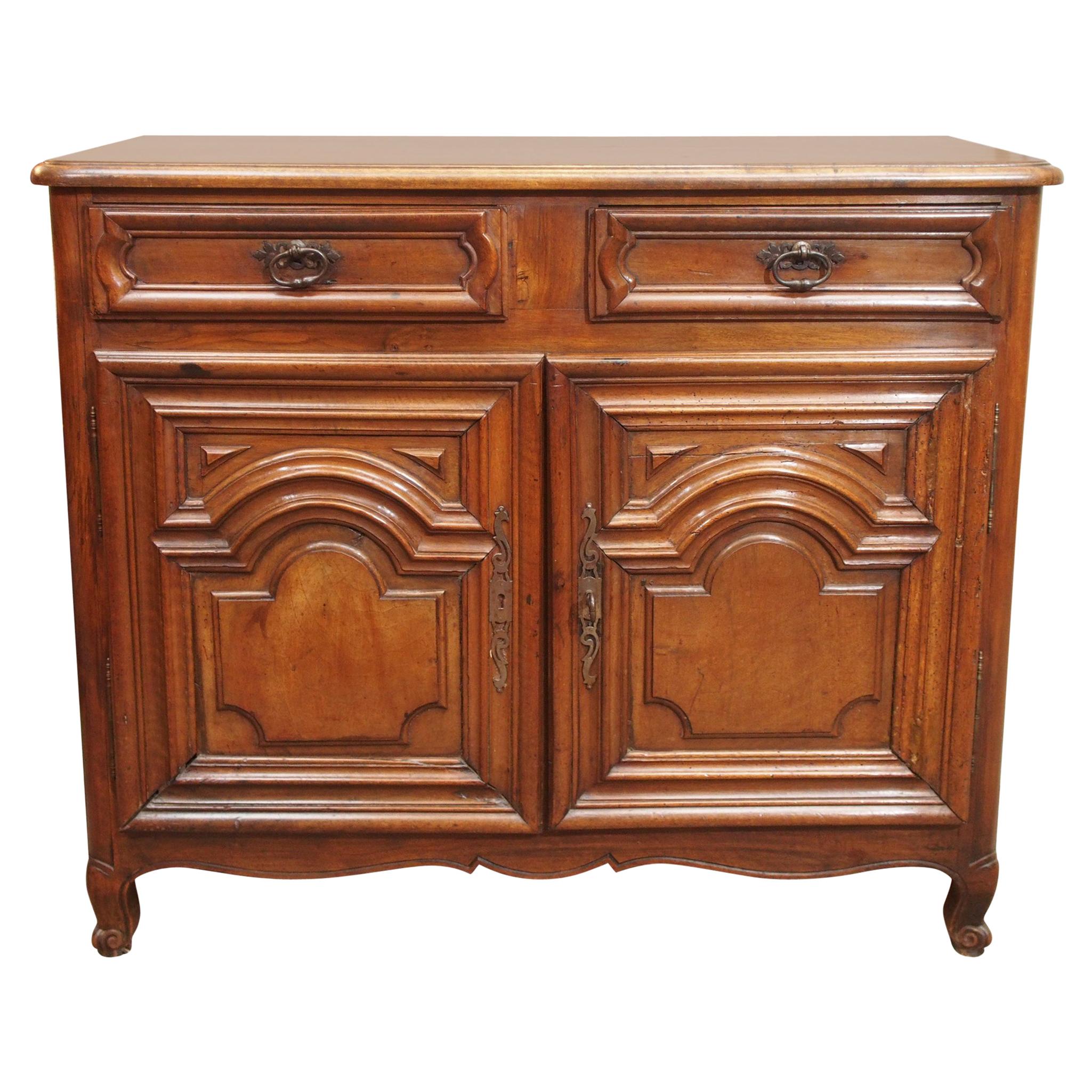 Antique French Provincial Small Walnut Cabinet