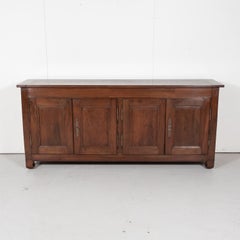 Antique French Provincial Solid Walnut Enfilade Buffet