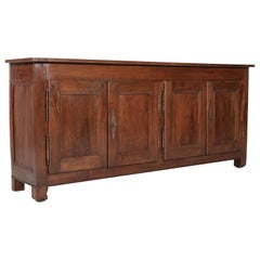 Antique French Provincial Solid Walnut Enfilade Buffet