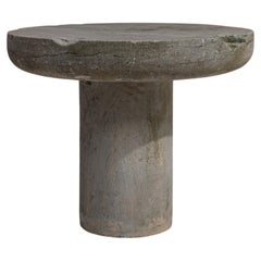 Antique French Provincial Stone Table, Gray Weathered Finish, 1900s