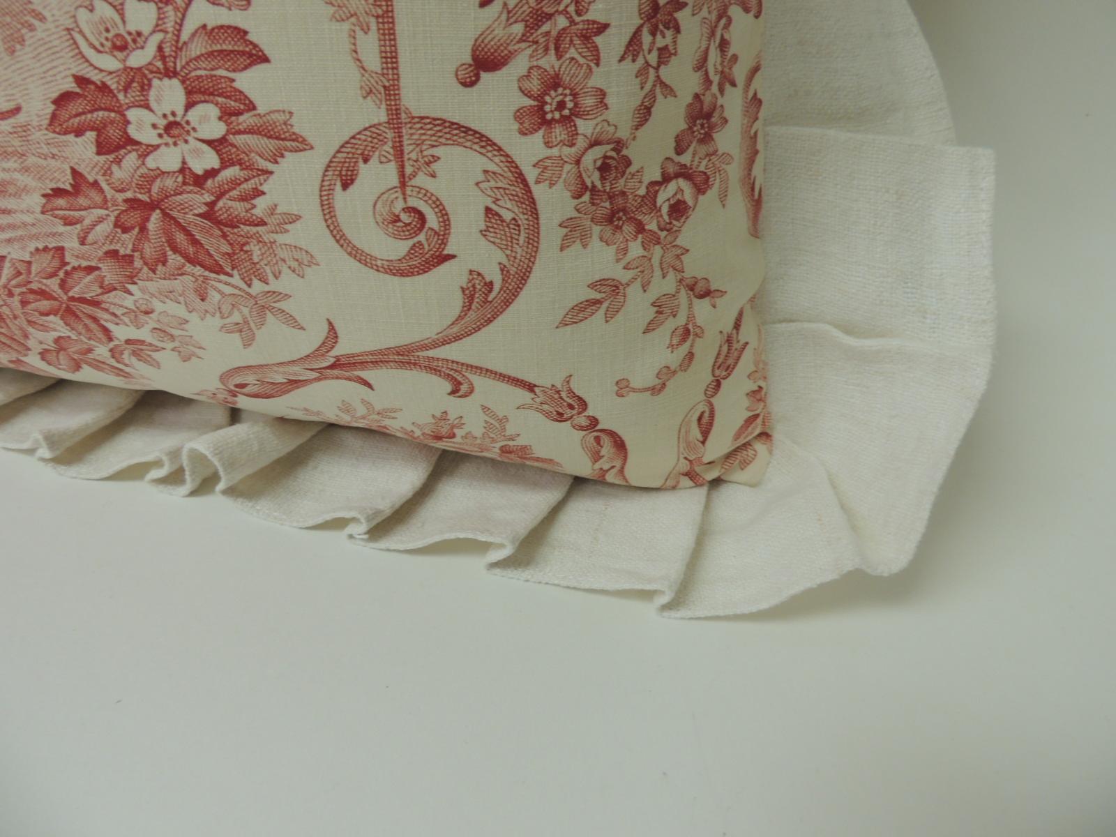 toile bolster pillow