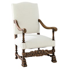 Antique French Provincial Upholstered Armchair