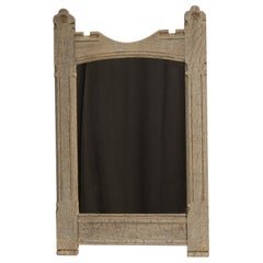 Antique French Provincial Wall Mirror, Bleached Oak, 1920s Design
