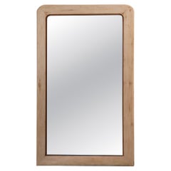 Antique French Provincial Wall Mirror, Dark Wood Frame, 1900s Design