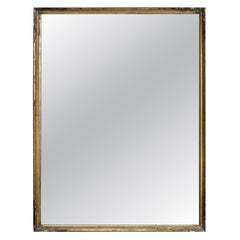 Antique French Provincial Wall Mirror, Gilded Wood Frame, 1900s