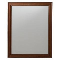 Antique French Provincial Wall Mirror, Oak Frame, 19th Century Design