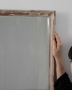 Antique French Provincial Wall Mirror with Silver Patina, 1900s