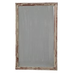 Antique French Provincial Wall Mirror with Silver Patina, 1900s