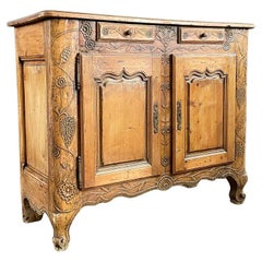 Antique French Provincial Walnut Sideboard Farmhouse