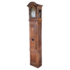 Antique French Provincial Walnut Tall Case Clock
