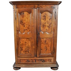 Antique French Provincial Walnut Wedding Armoire, circa 1750