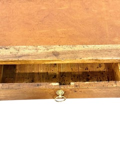 Antique French Provincial Writing Table with Leather Top