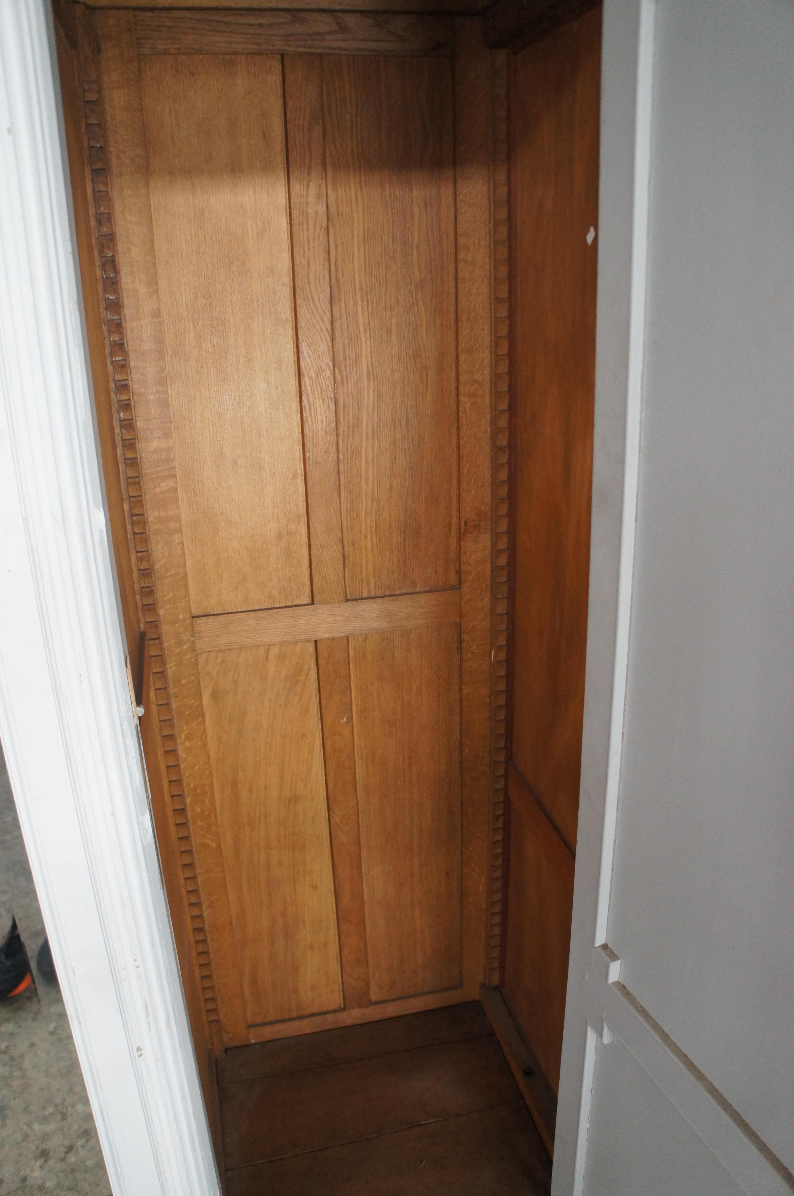 Antique French Provinvial Neoclassical Knockdown Mirroed Armoire Wardrobe 89
