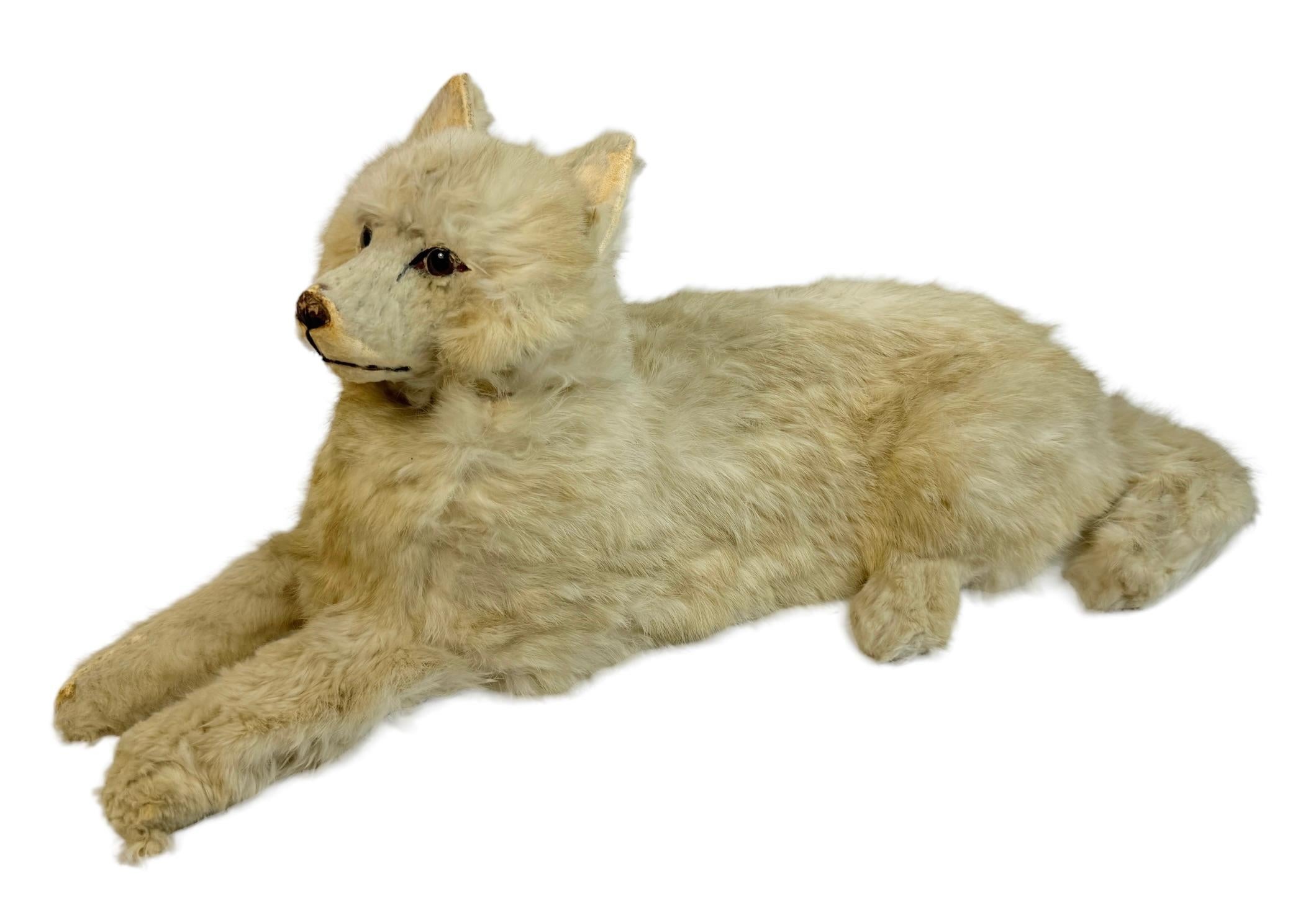 German Antique French Pyjama Dog, Jumeau Kestner, Antique Toy Container Box 1900s For Sale