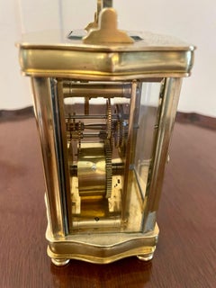 Antique French Quality Brass Carriage Clock