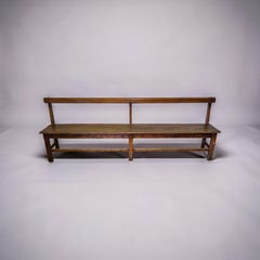Antique French railroad bench, France 1920s