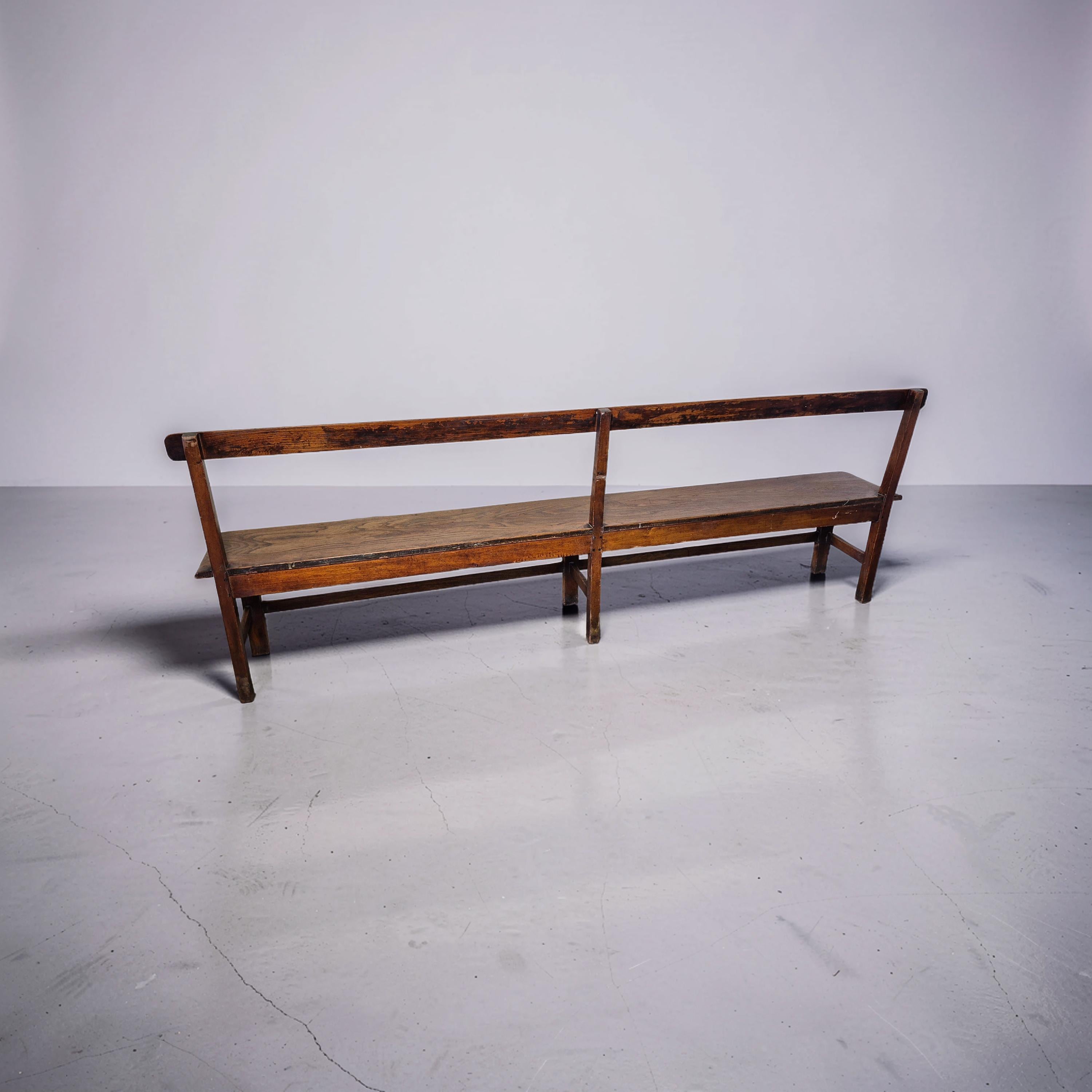 Antique French railroad bench, France 1920s For Sale at 1stDibs
