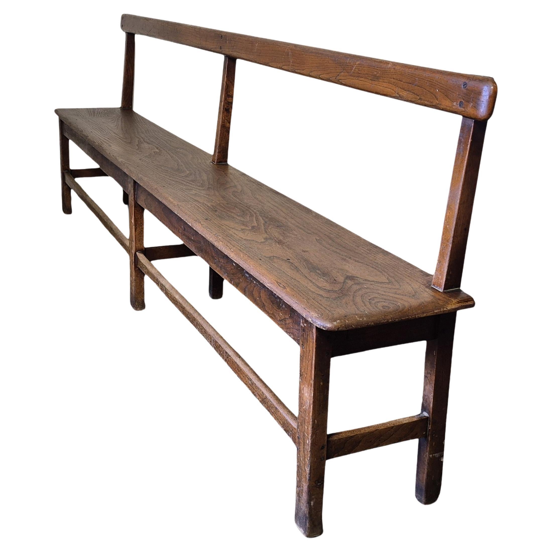 Antique French railroad bench, France 1920s