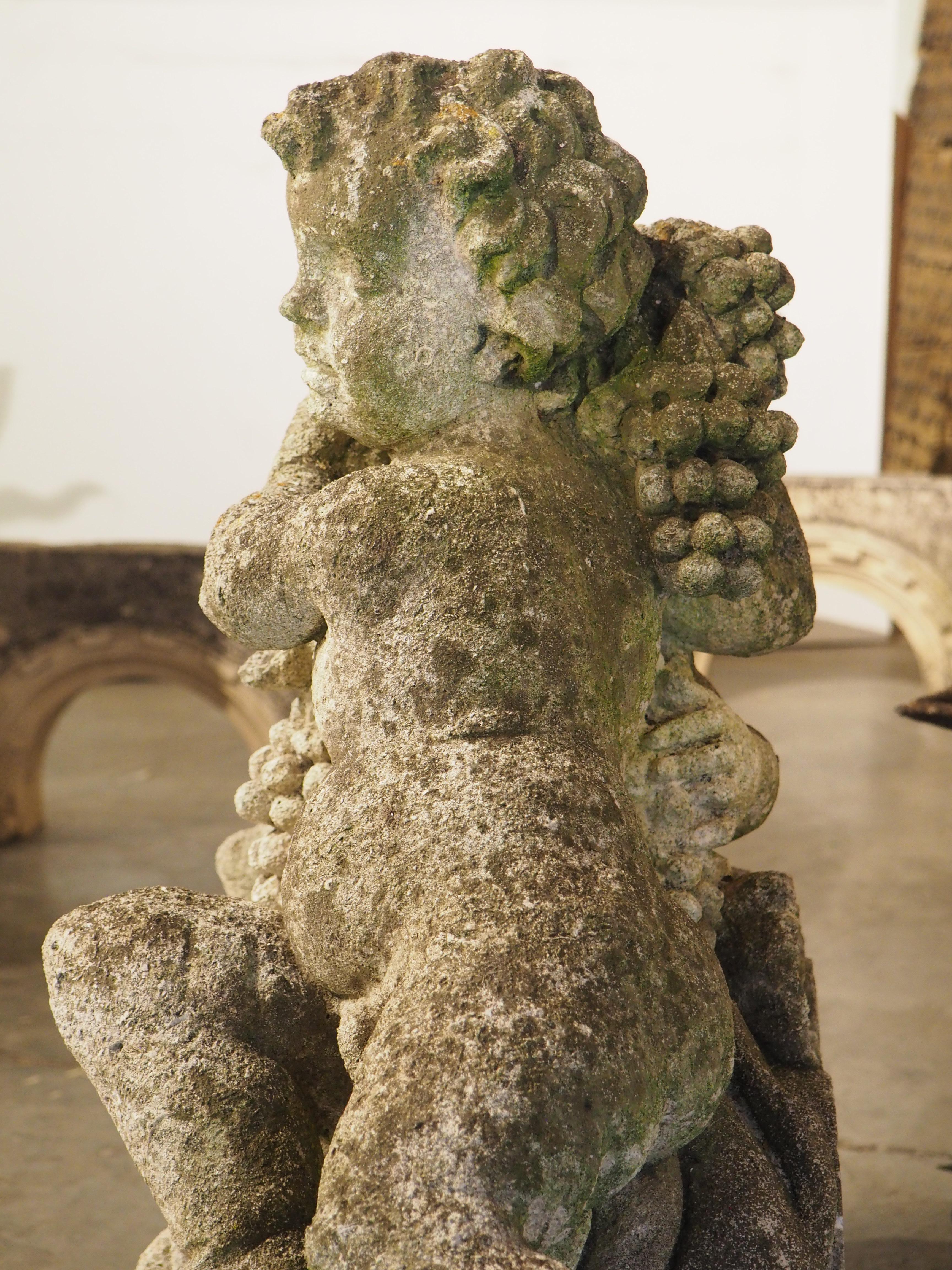 Antique French Reconstituted Stone Fountain Element, Garden Statuary, Circa 1900 For Sale 10