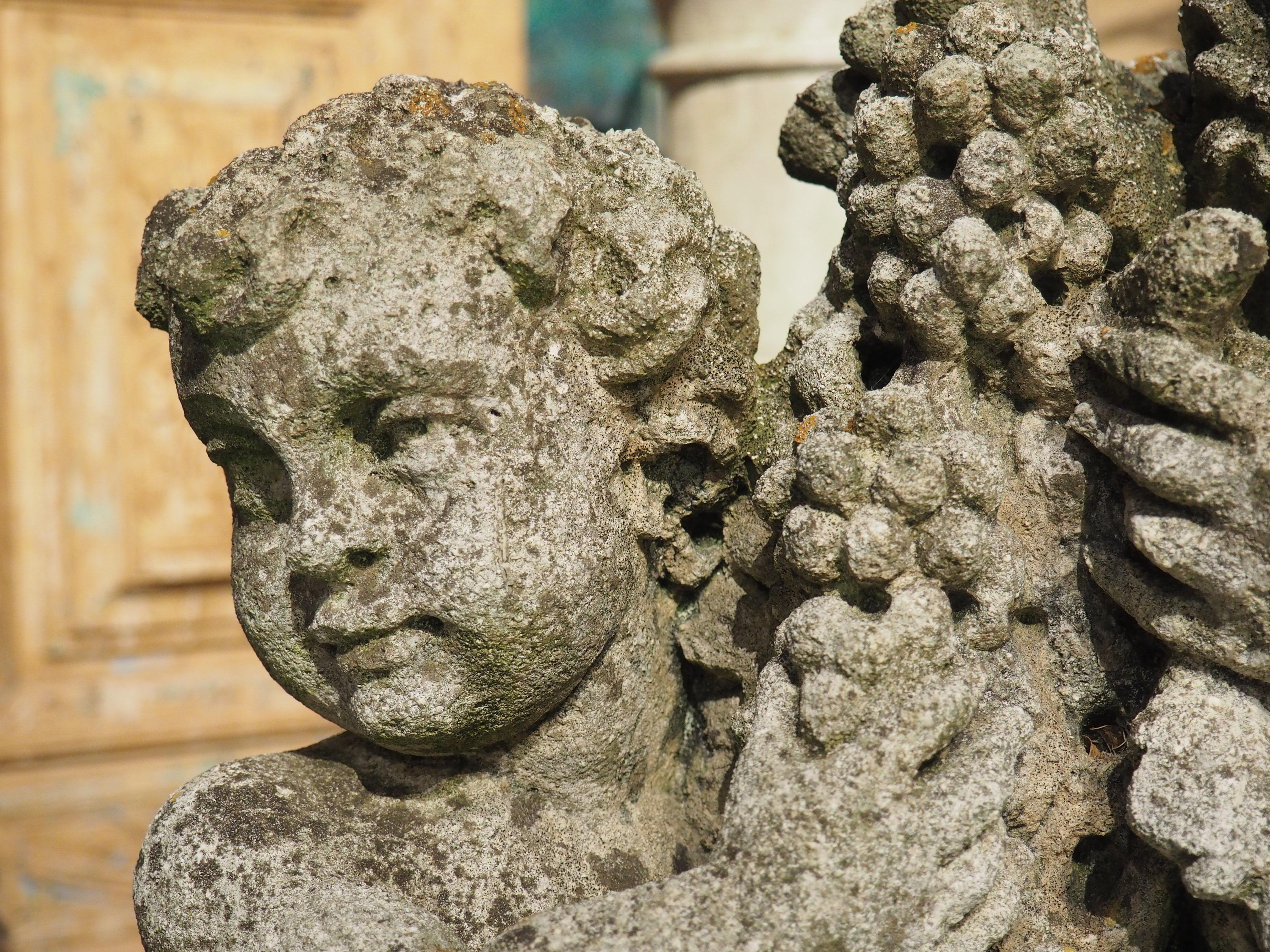 Antique French Reconstituted Stone Fountain Element, Garden Statuary, Circa 1900 For Sale 3