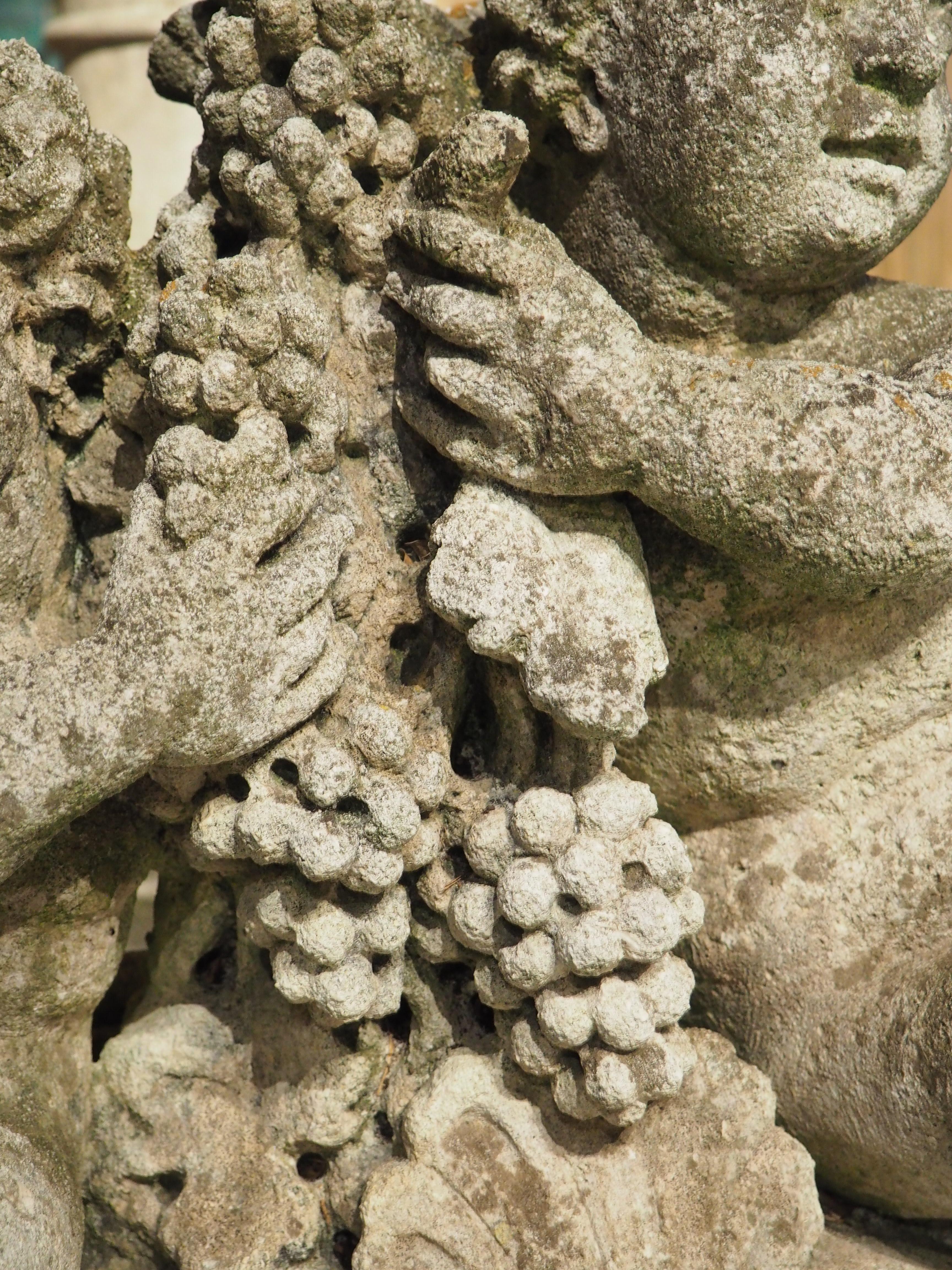 Antique French Reconstituted Stone Fountain Element, Garden Statuary, Circa 1900 For Sale 4