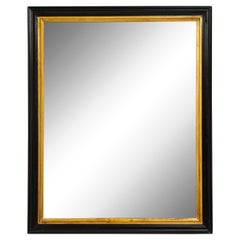 Antique French Rectangular Mirror with Gilded Frame