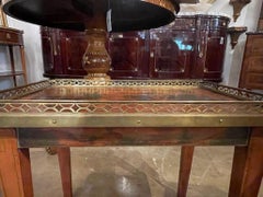 Antique French Red Chinoiserie Side Table