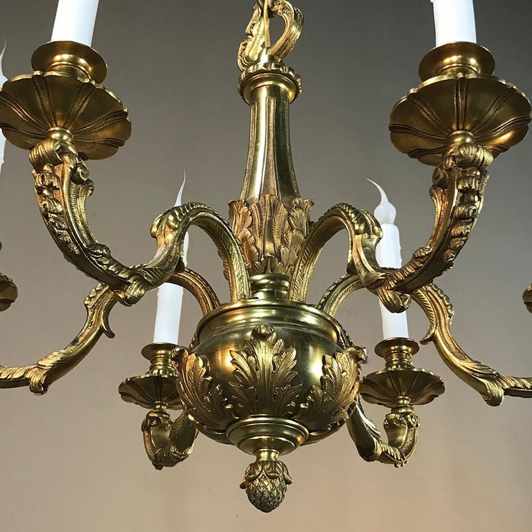 Antique French Regence Bronze Chandelier at 1stDibs