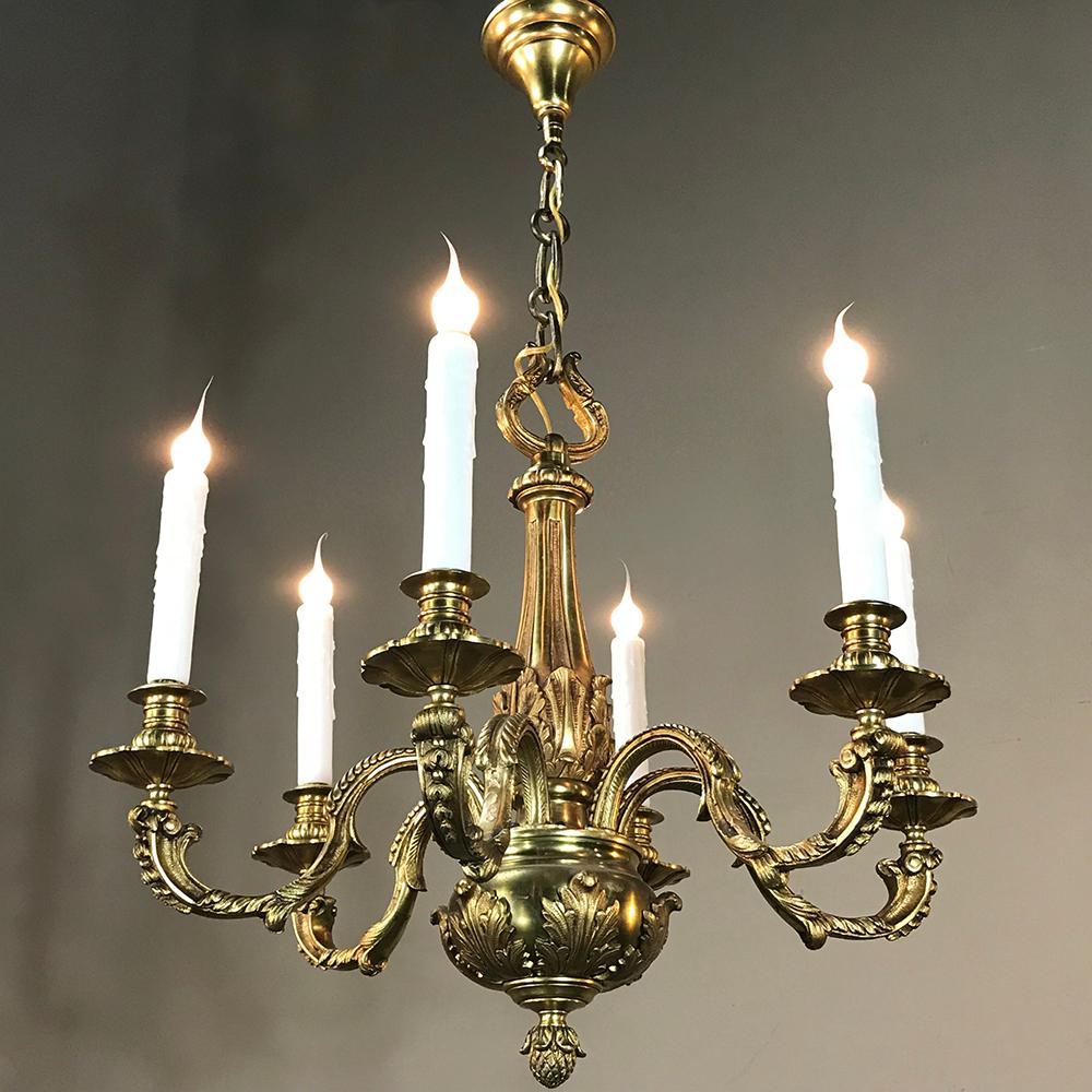 Antique French Regence Bronze Chandelier 2