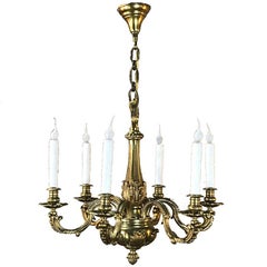 Antique French Regence Bronze Chandelier