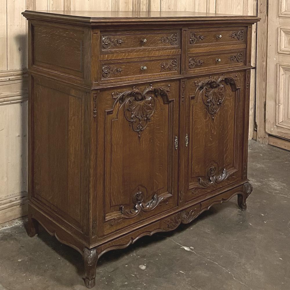 Louis XIV Antique French Regence Buffet, Silver Chest For Sale