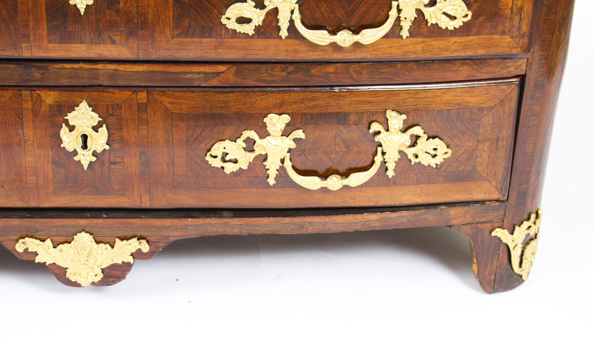 Antique French Régence King Wood Ormolu Mounted Commode 18th Century In Good Condition In London, GB