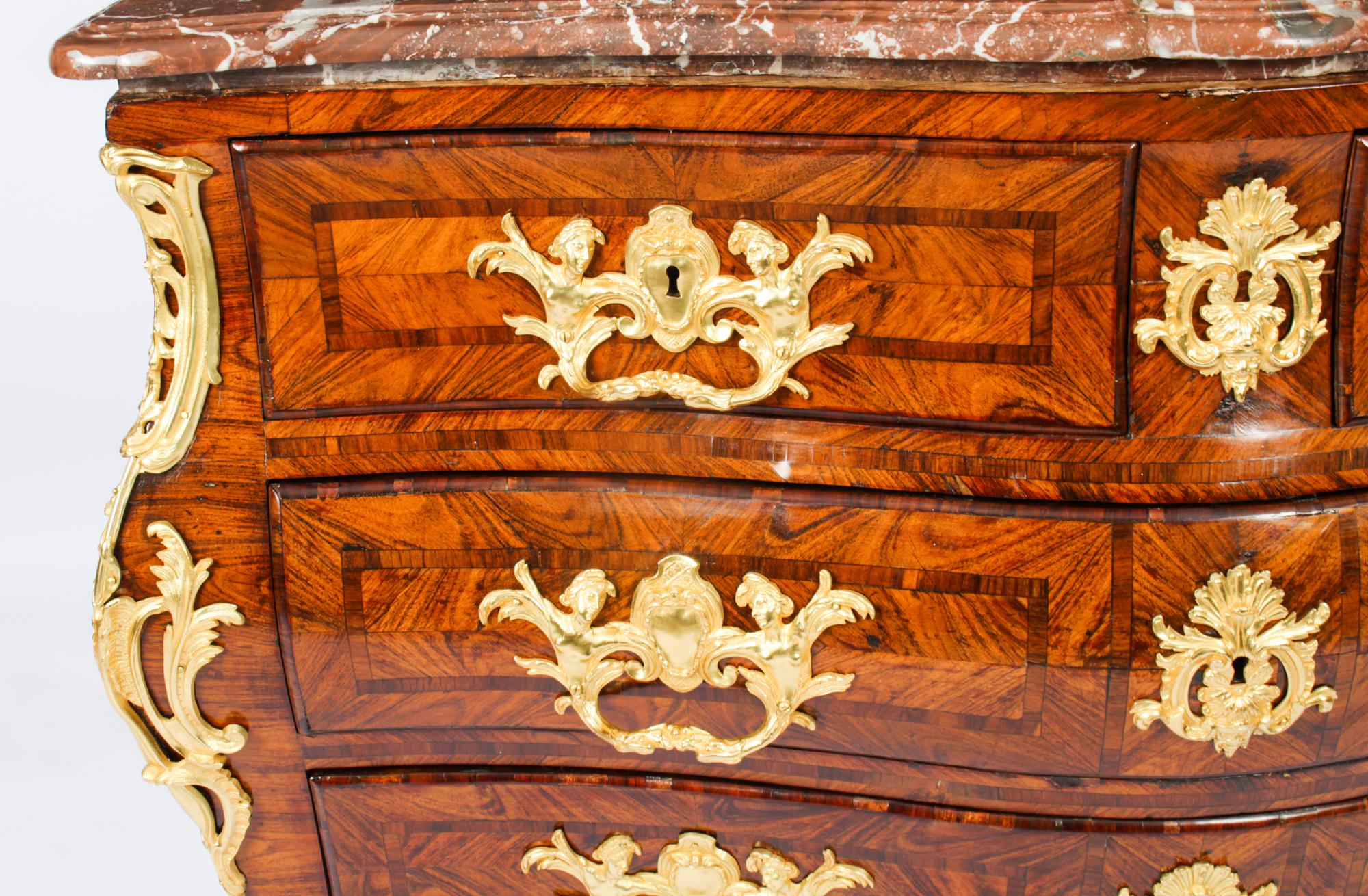 Antique French Régence Ormolu Mounted Commode 18th Century For Sale 1
