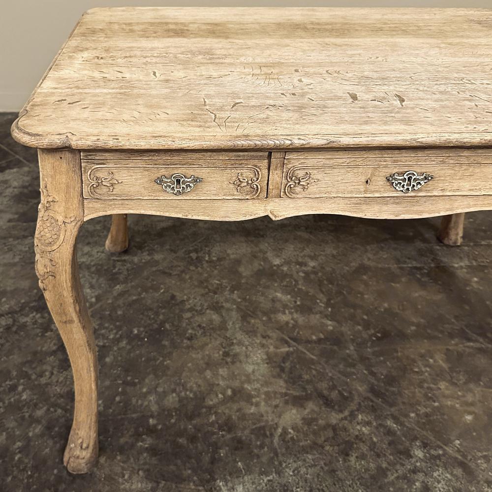 Antique French Regence Stripped Oak Desk ~ Writing Table For Sale 4