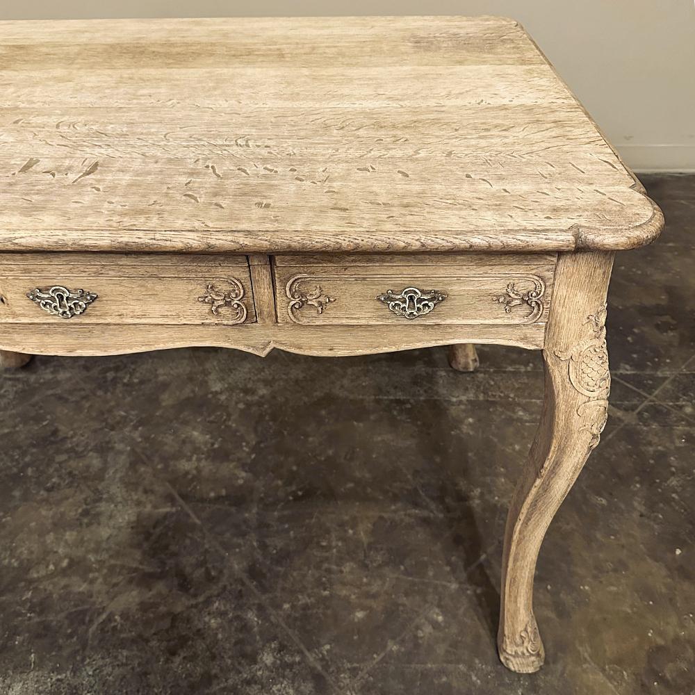 Antique French Regence Stripped Oak Desk ~ Writing Table For Sale 5