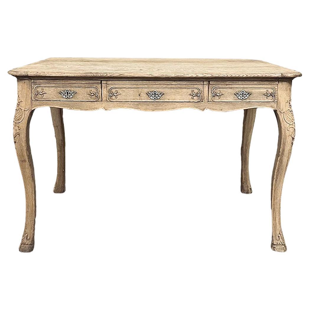 Antique French Regence Stripped Oak Desk ~ Writing Table For Sale
