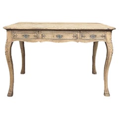 Antique French Regence Stripped Oak Desk ~ Tavolo da scrittura
