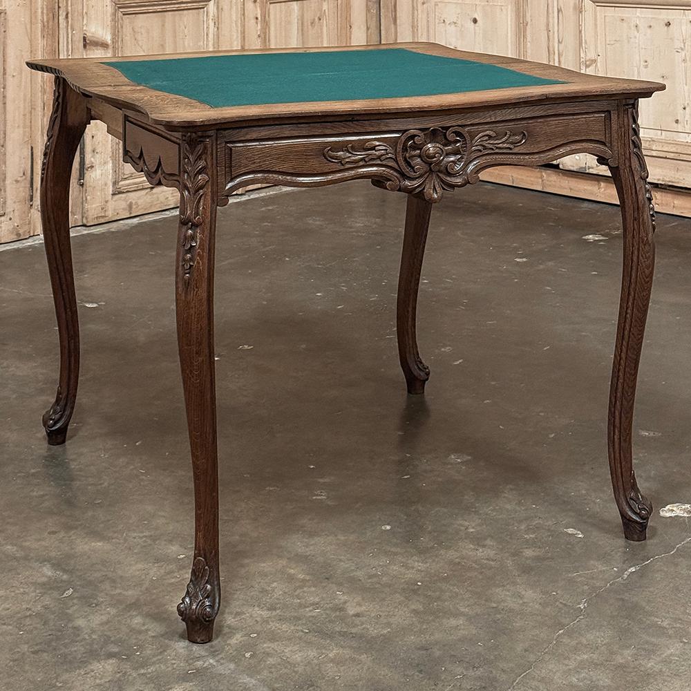 Ancienne table de jeu de style Régence française à plateau rabattable Bon état - En vente à Dallas, TX
