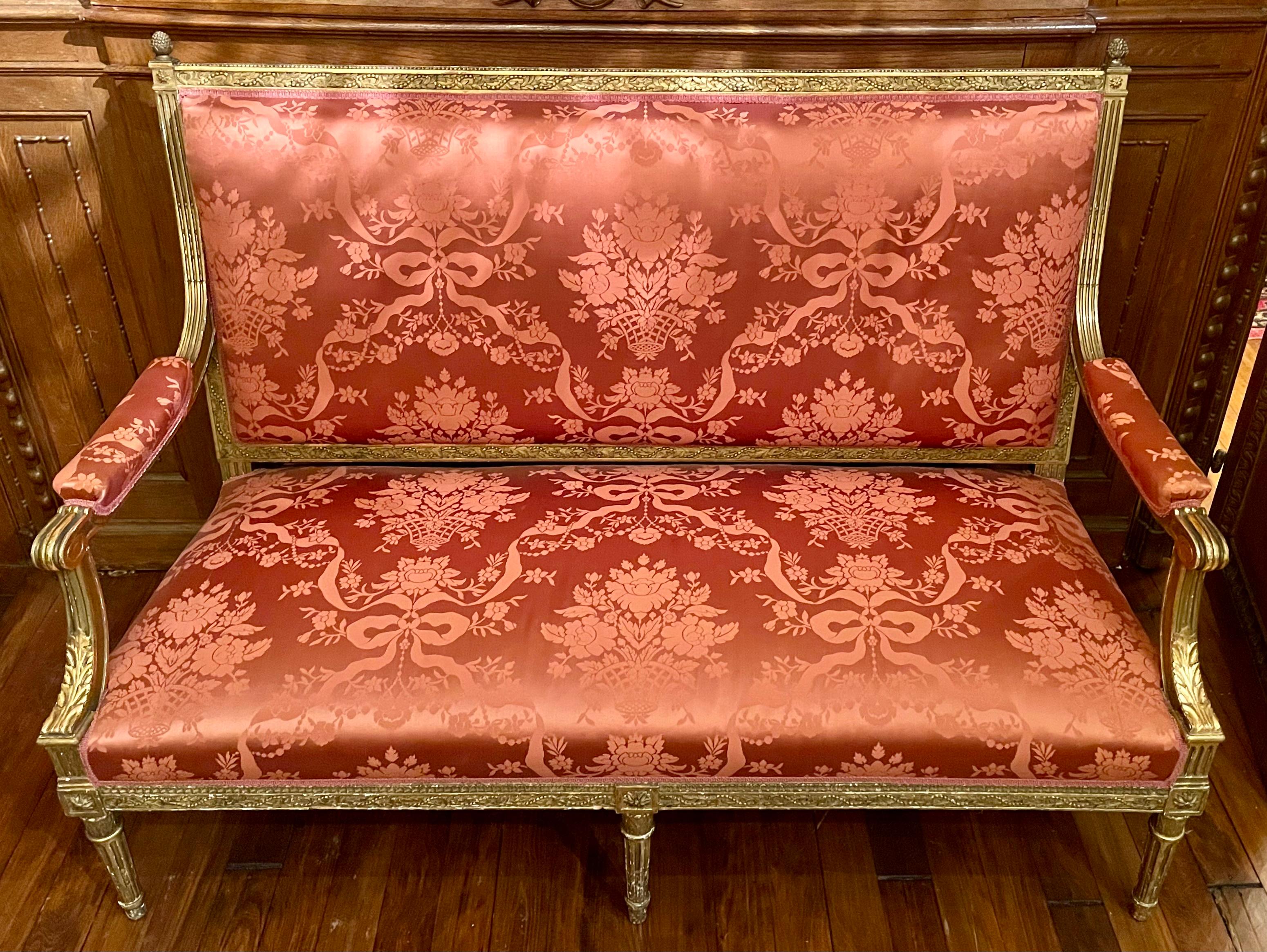 Antiguo Sillón Francés Estilo Régence de Pan de Oro, Circa 1885. en Bueno estado para la venta en New Orleans, LA
