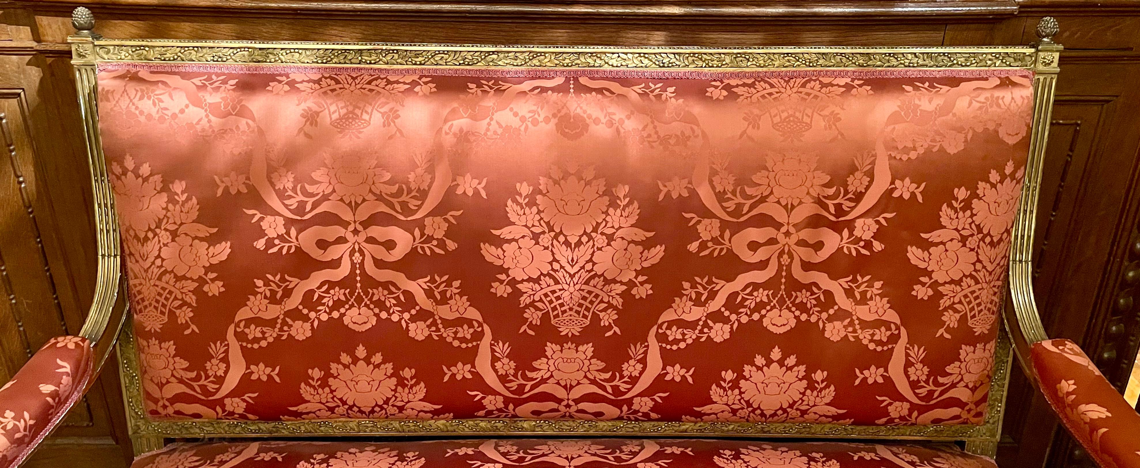 Antiguo Sillón Francés Estilo Régence de Pan de Oro, Circa 1885. Hoja de oro en venta