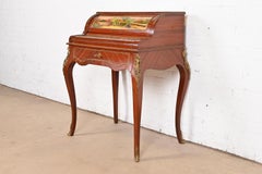 Bureau de plume de style Régence française ancienne Louis XV pour femmes