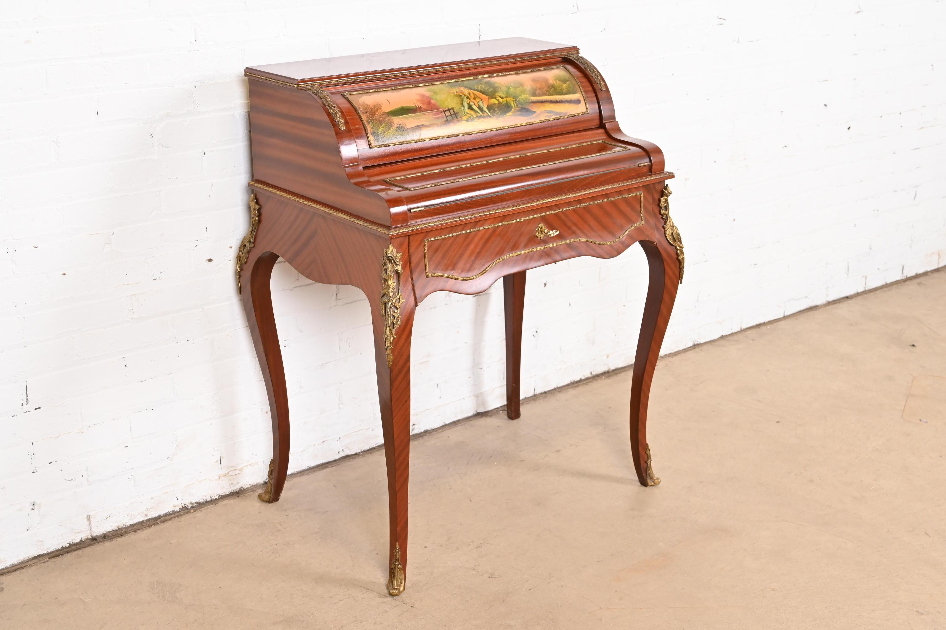 Antiker französischer Regency Louis XV Bureau De Pente Damen-Schreibtisch im Regency-Stil im Zustand „Gut“ im Angebot in South Bend, IN