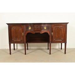 Antique French Regency Louis XVI Carved Mahogany Sideboard or Bar Cabinet