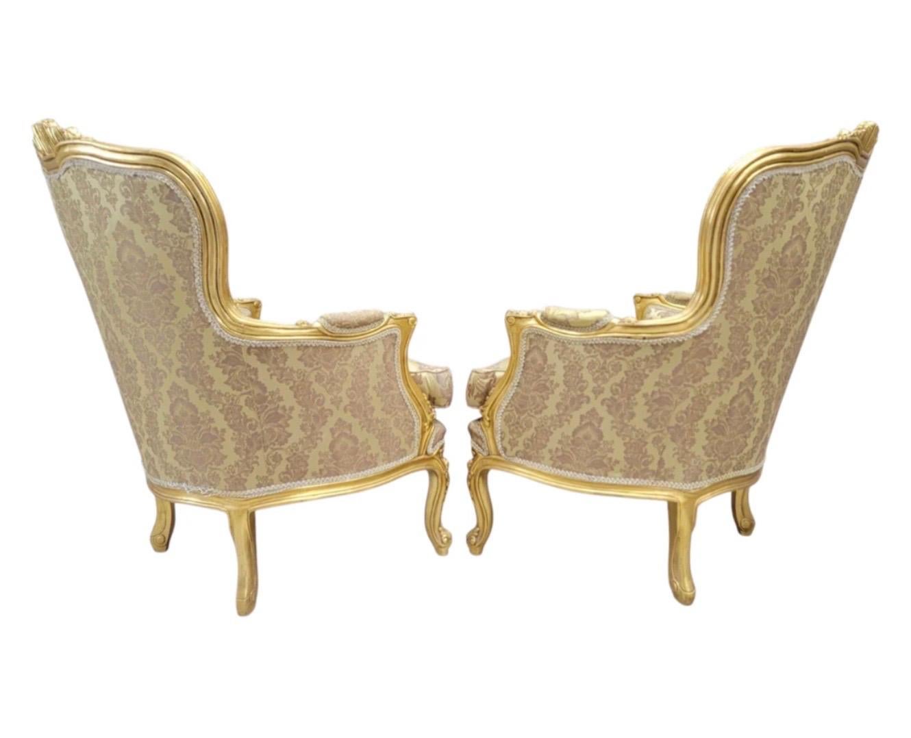 Antique French Regency Style Carved Gilded 5 Piece Parlor Set im Angebot 3