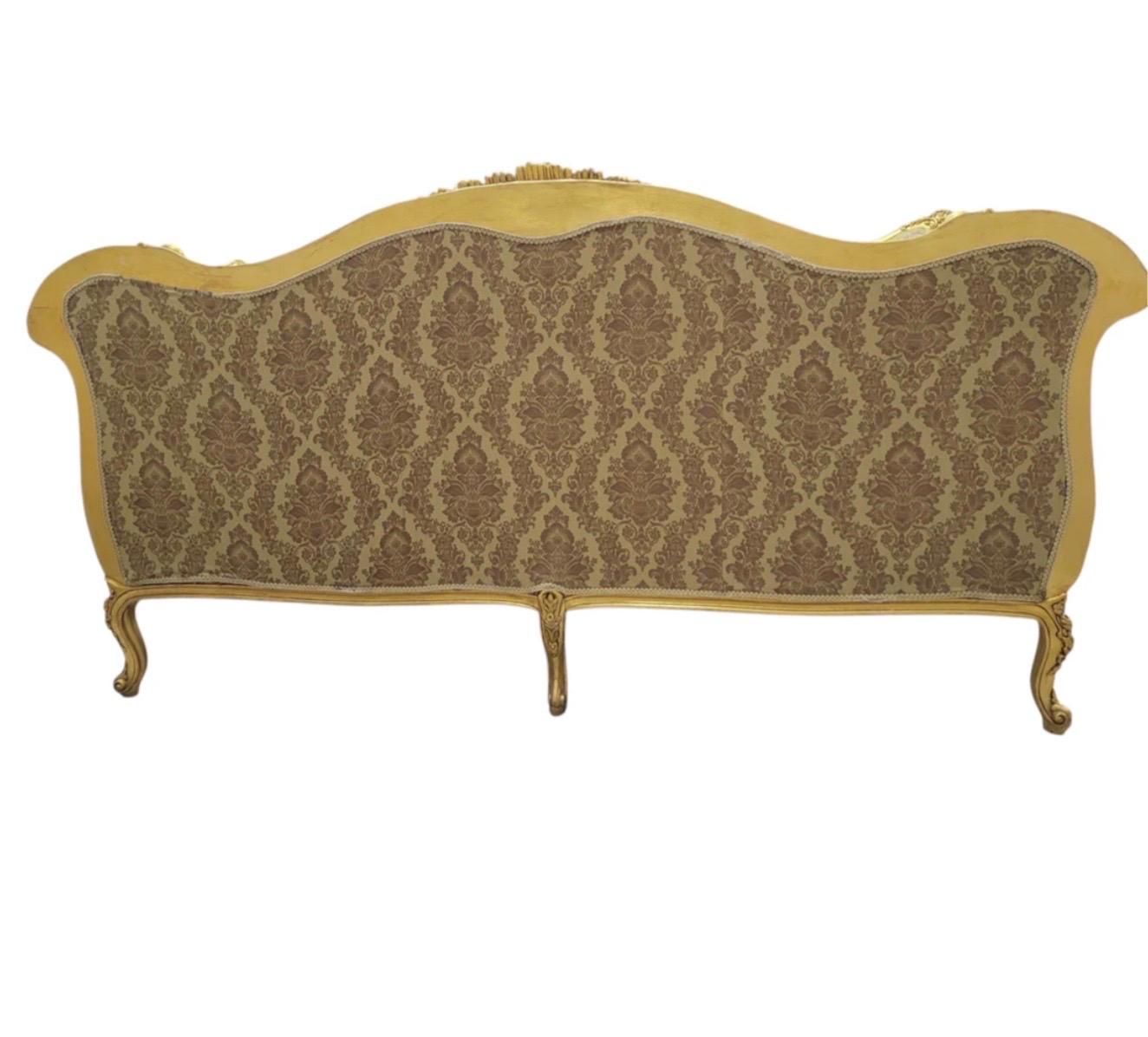 Antique French Regency Style Carved Gilded 5 Piece Parlor Set im Angebot 5
