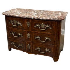 Antique French Regency Style Commode With Marble Top