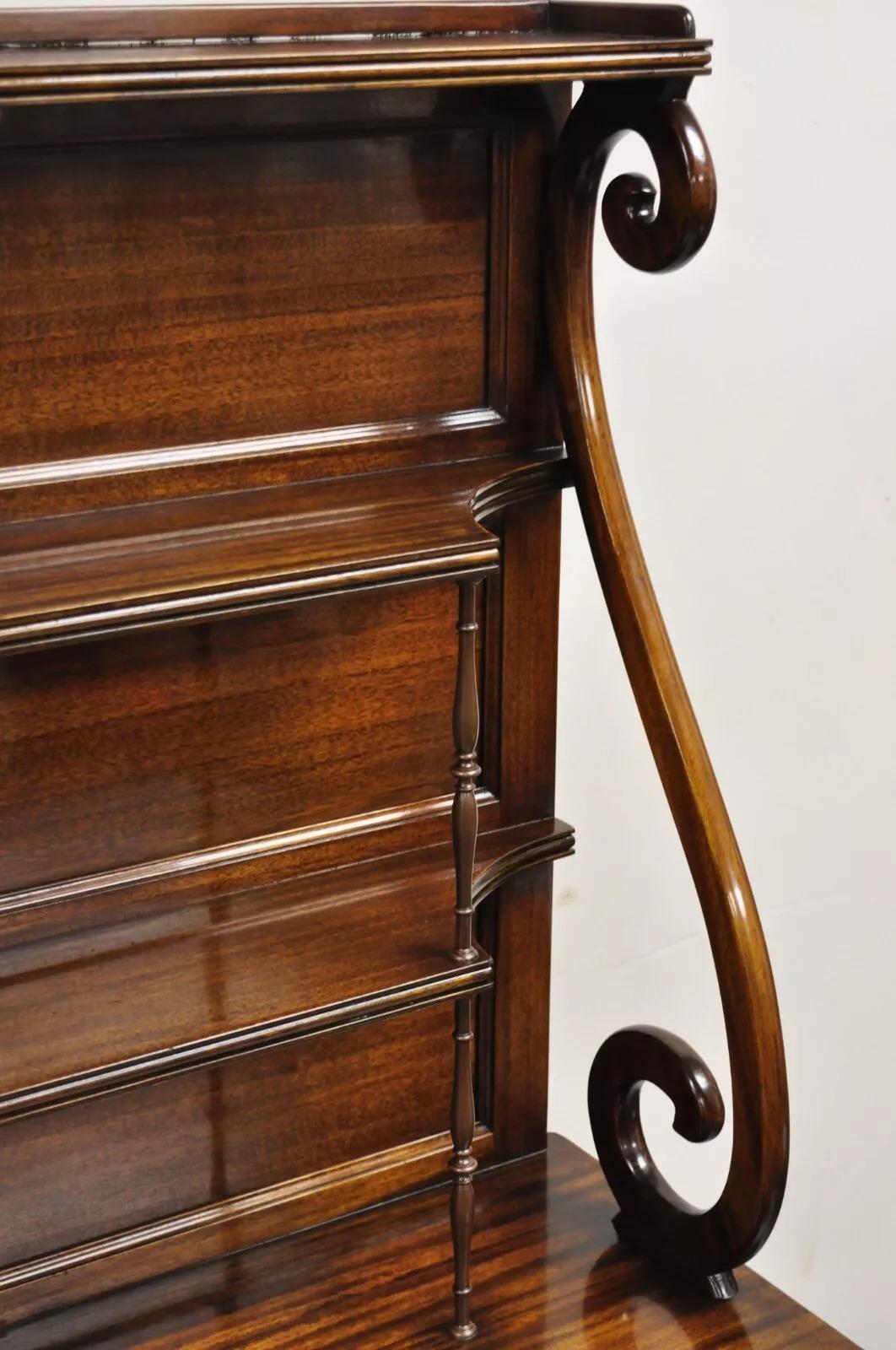 Antique French Regency Style Mahogany China Display Cabinet Buffet Sideboard in vendita 4