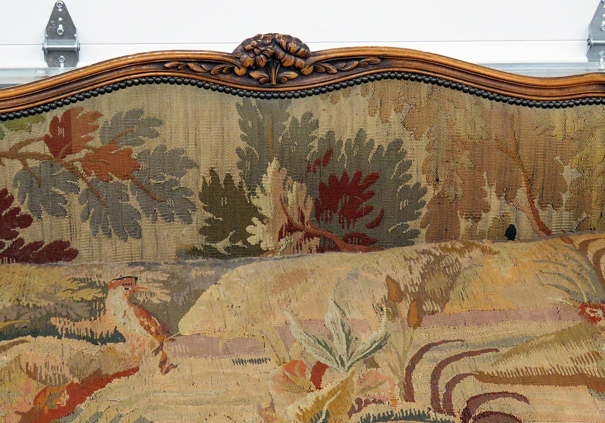 20th Century Antique French Regency Style Needlepoint Sofa