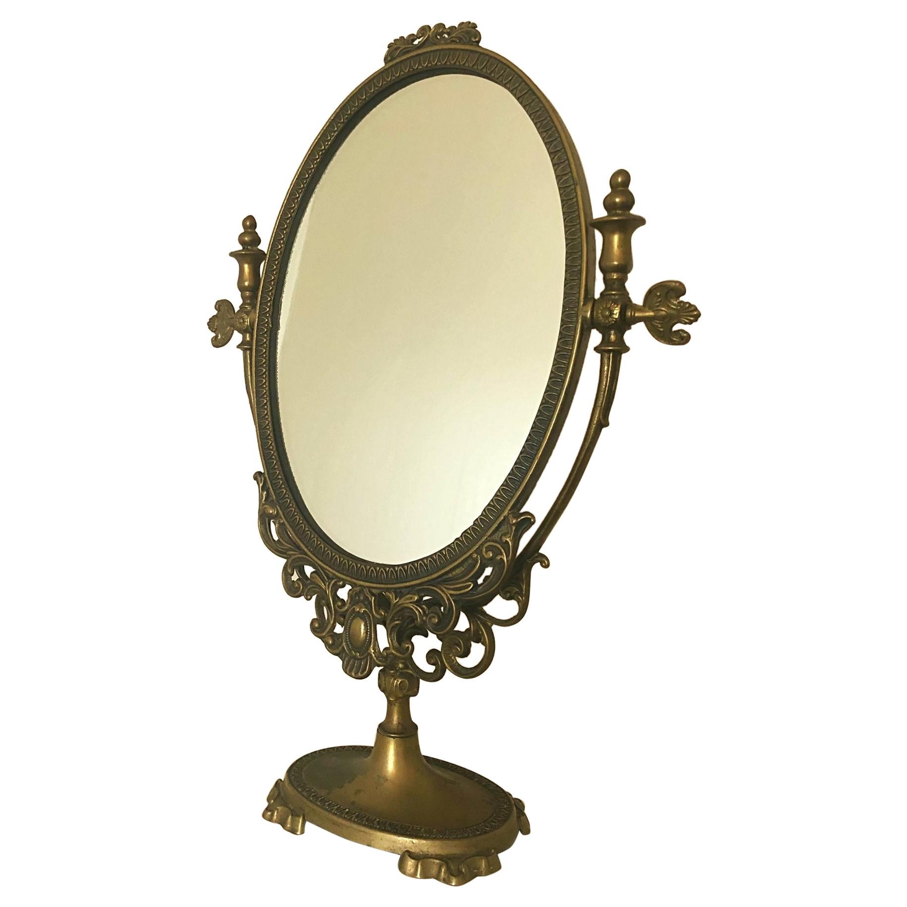 Antique French Regency Vanity Mirror For Sale
